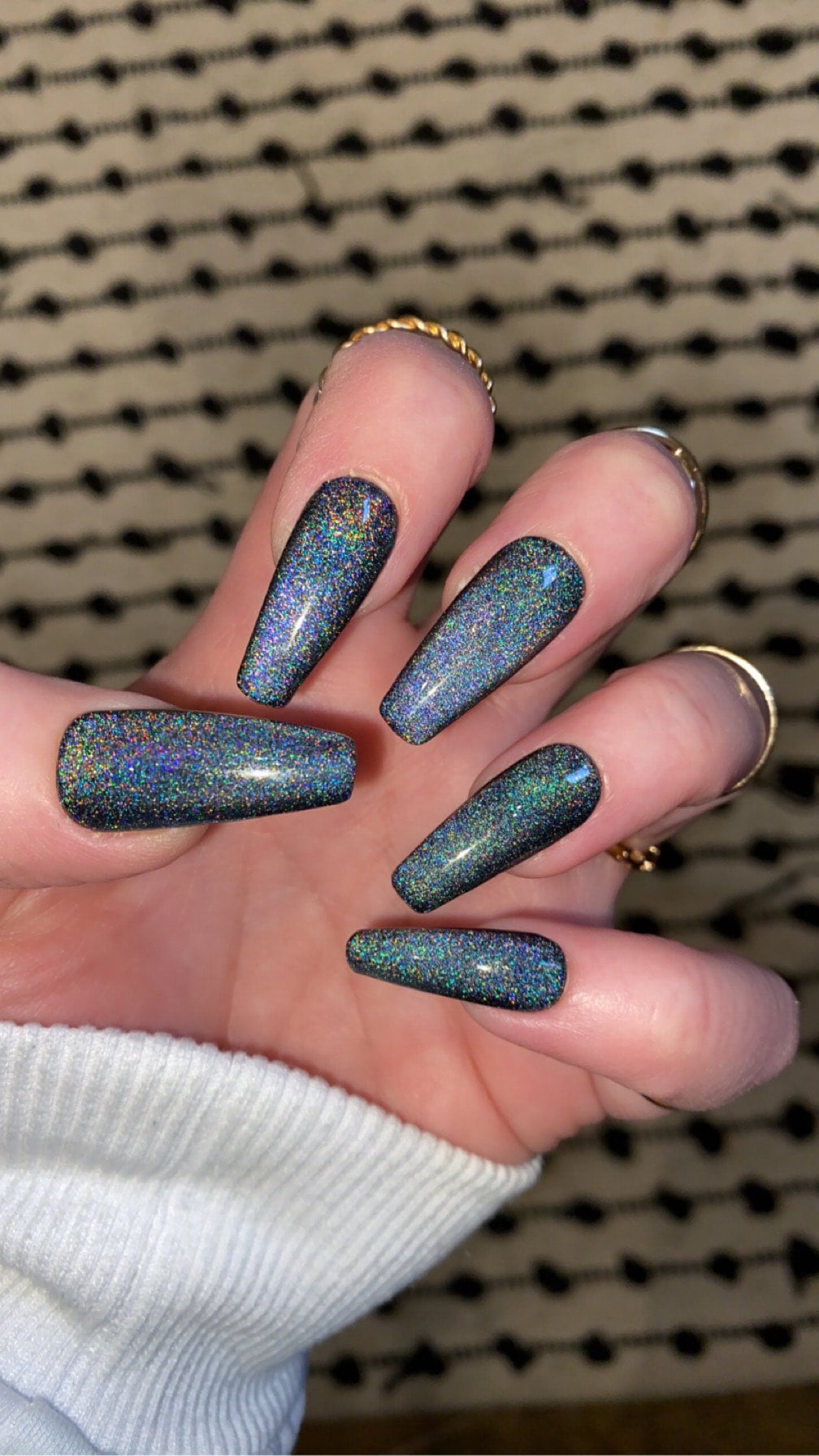 Holographic acrylic shop nails
